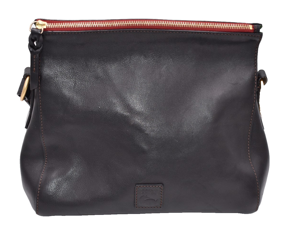 DOONEY & BOURKE Sloan Florentine Leather Black Purse Handbag - 10x11x6
